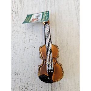 Old world OWC violin guitar musical band glass ornament Xmas tree